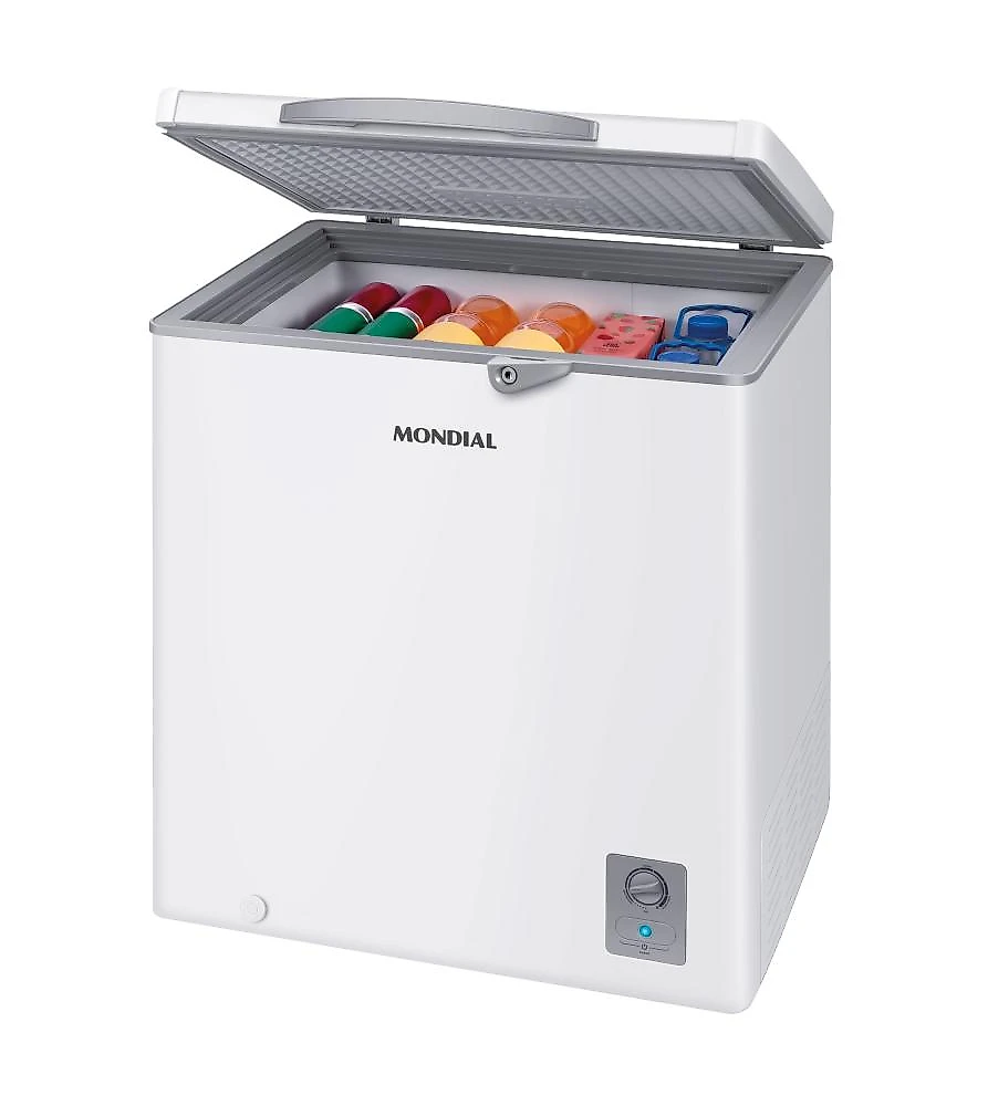 Freezer horizontal mondial fhz-01-w150 150 litros 2 em 1 função turbo controle de temperatura 110