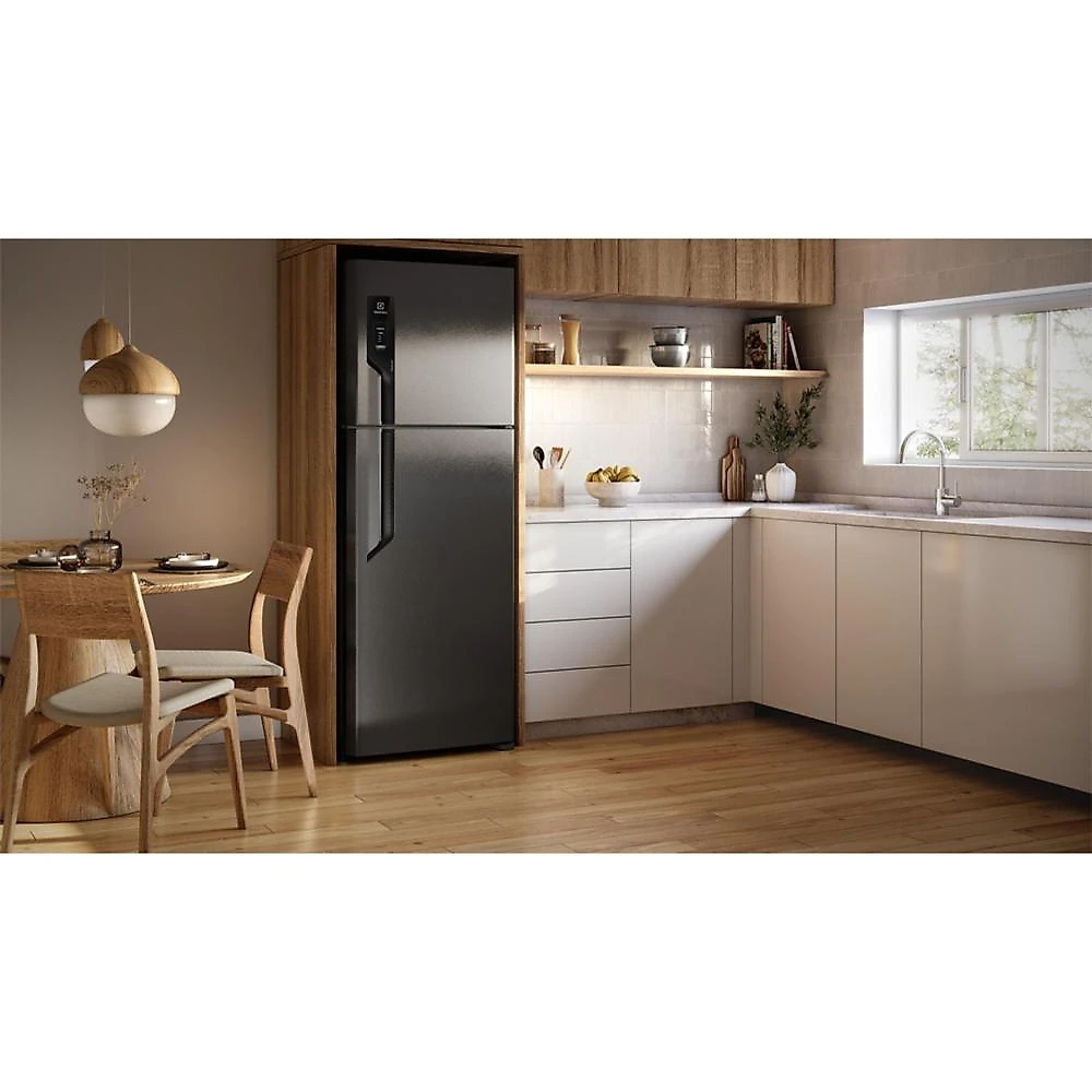 Geladeira electrolux frost free tf71b duplex efficient com autosense black inox look - 480 litros 110