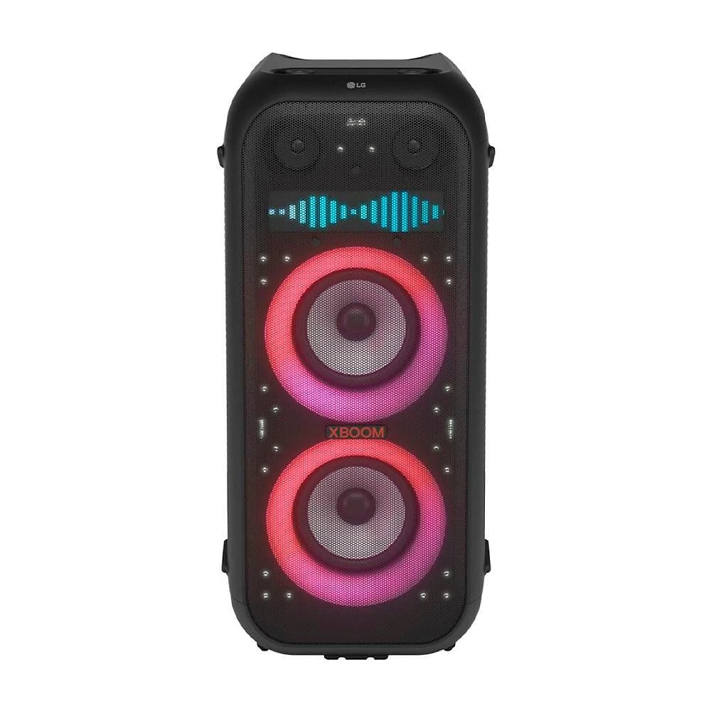 Caixa de som amplificada lg partybox xboom xl9t ipx4 bivolt com bluetooth, alça de transporte e display led 1.000w rms - preta