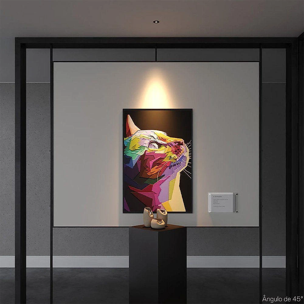 Spot De Embutir Nordecor Lova Led 15-60° Alto Irc 97 10w Bivolt Preto - 2700k - Luz Amarela