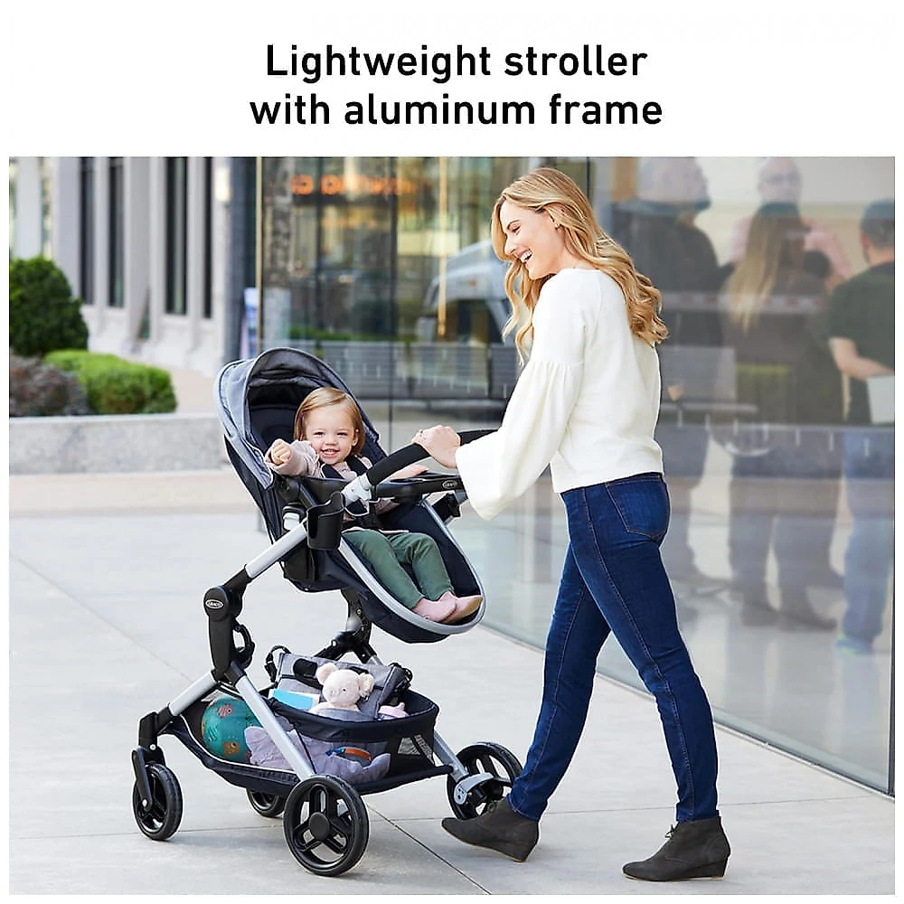 Carrinho de Bebê com Cadeira para Carro Graco Modes Nest, Rosa