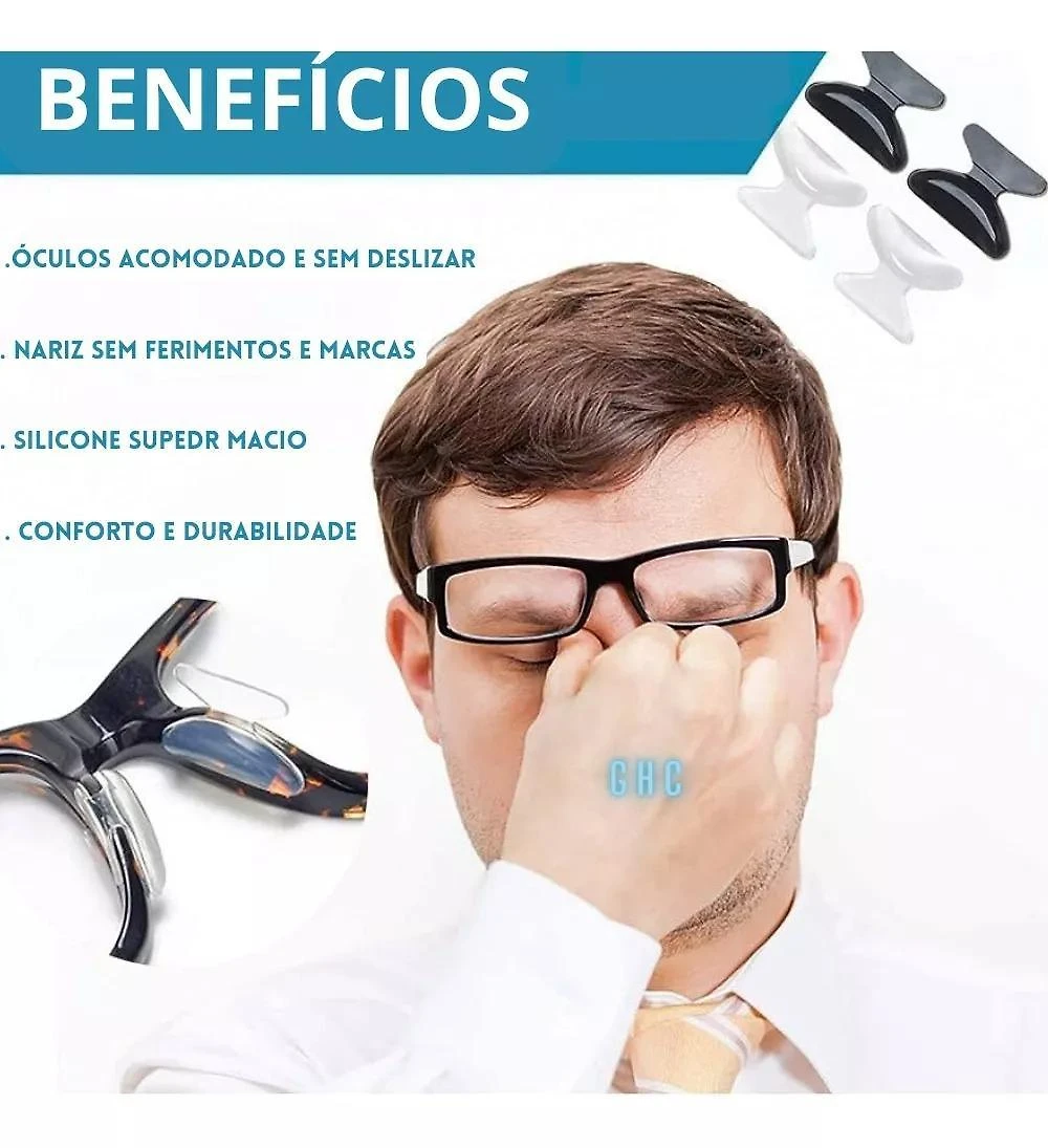 Miniatura Plaqueta Silicone Acetato Óculos Preta Lua 3,5mm