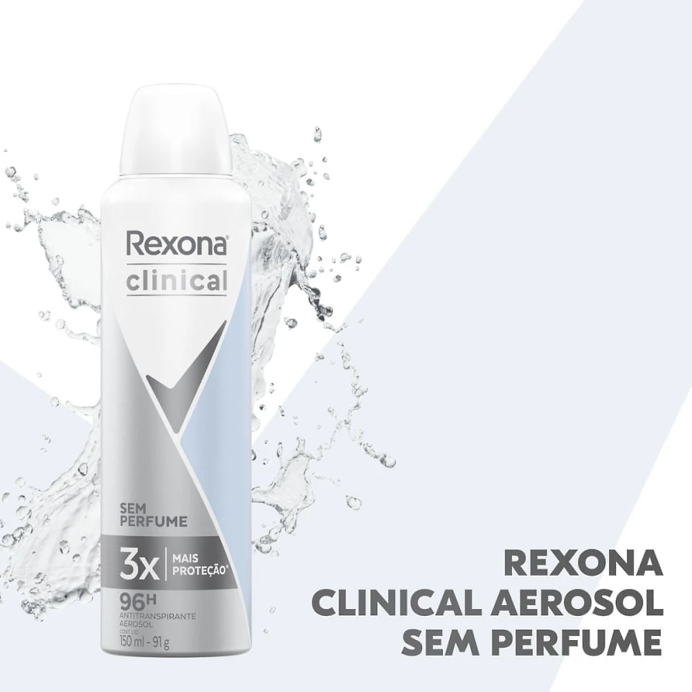 Miniatura Desodorante Rexona Clinical Aero Sem Perfume 91g