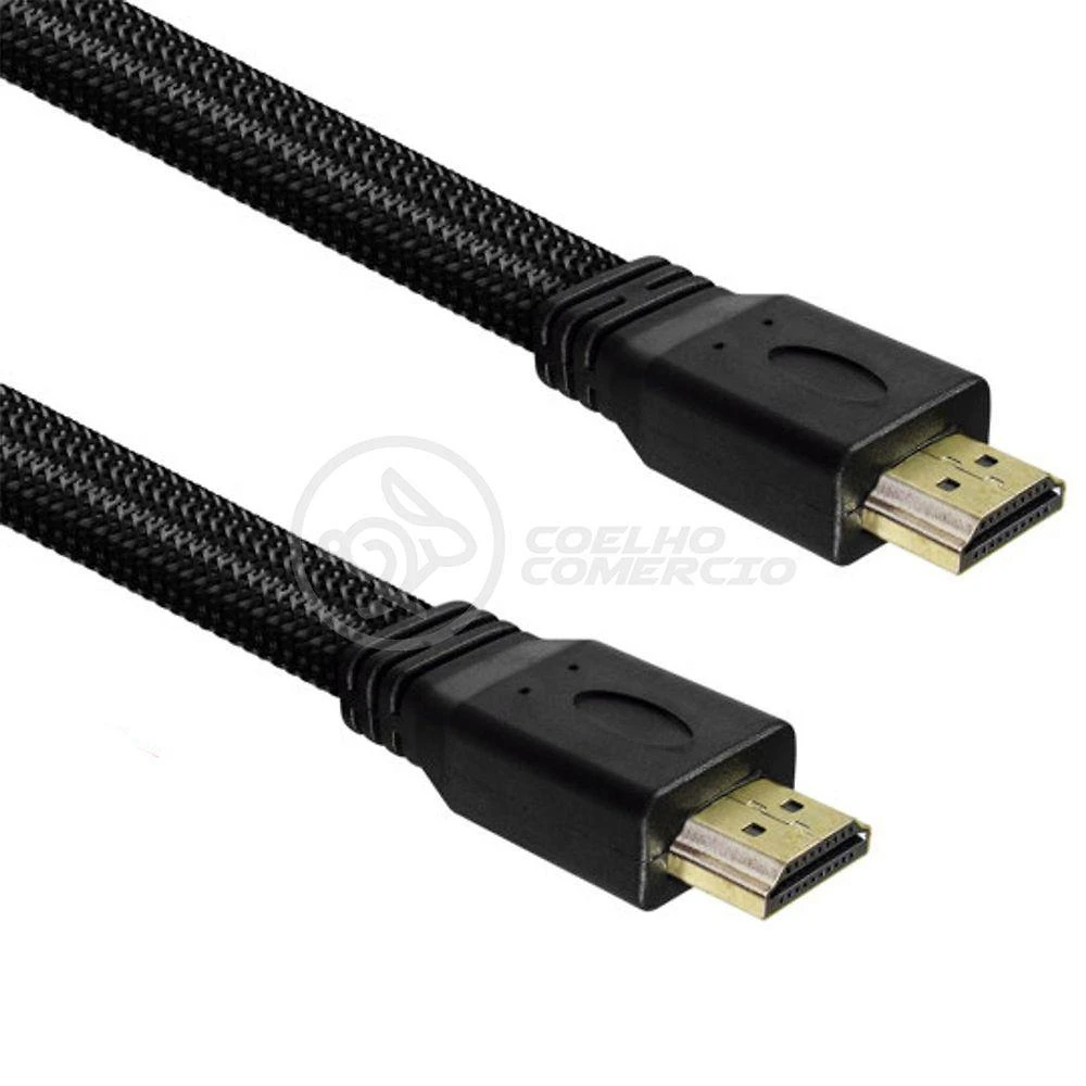 Cabo HDMI LEY-08 5M 4K 2.0 Alta Velocidade Reforçado Preto Smart Bracelet