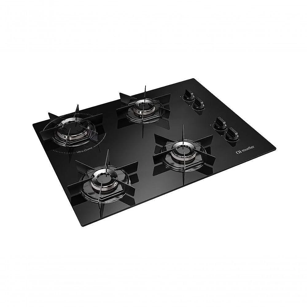 Cooktop Mueller 4 Bocas Com Queimador Ultra Chama MCG4BB Bivolt