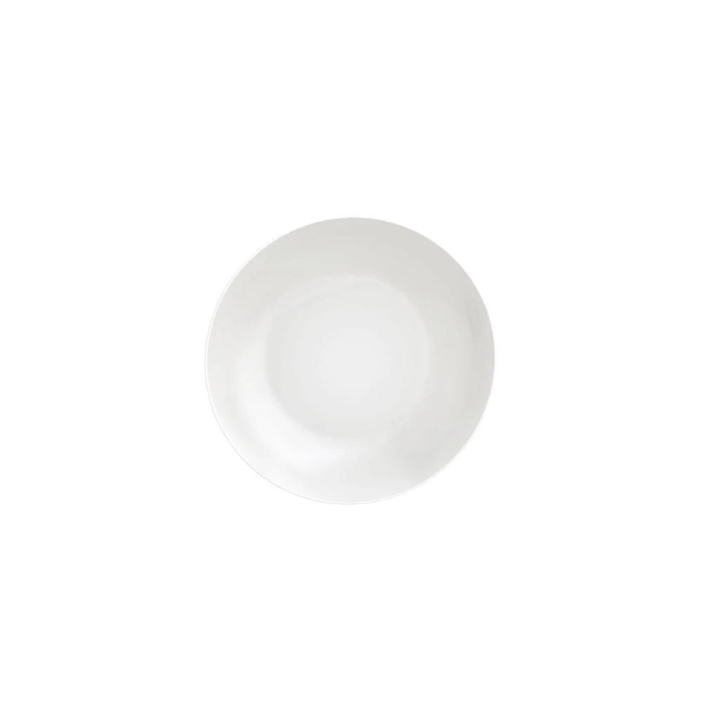 Prato Fundo Tramontina Leonora HO em Porcelana Brilho para Uso Diário Branco