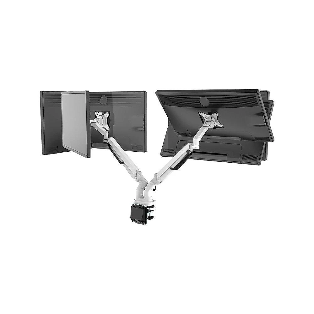 Suporte de Mesa Articulado para 2 Monitores de 17" a 32" FlexiSpot MA8D2, Ajustes com Pistão a Gás, VESA, Branco - MA8D2W