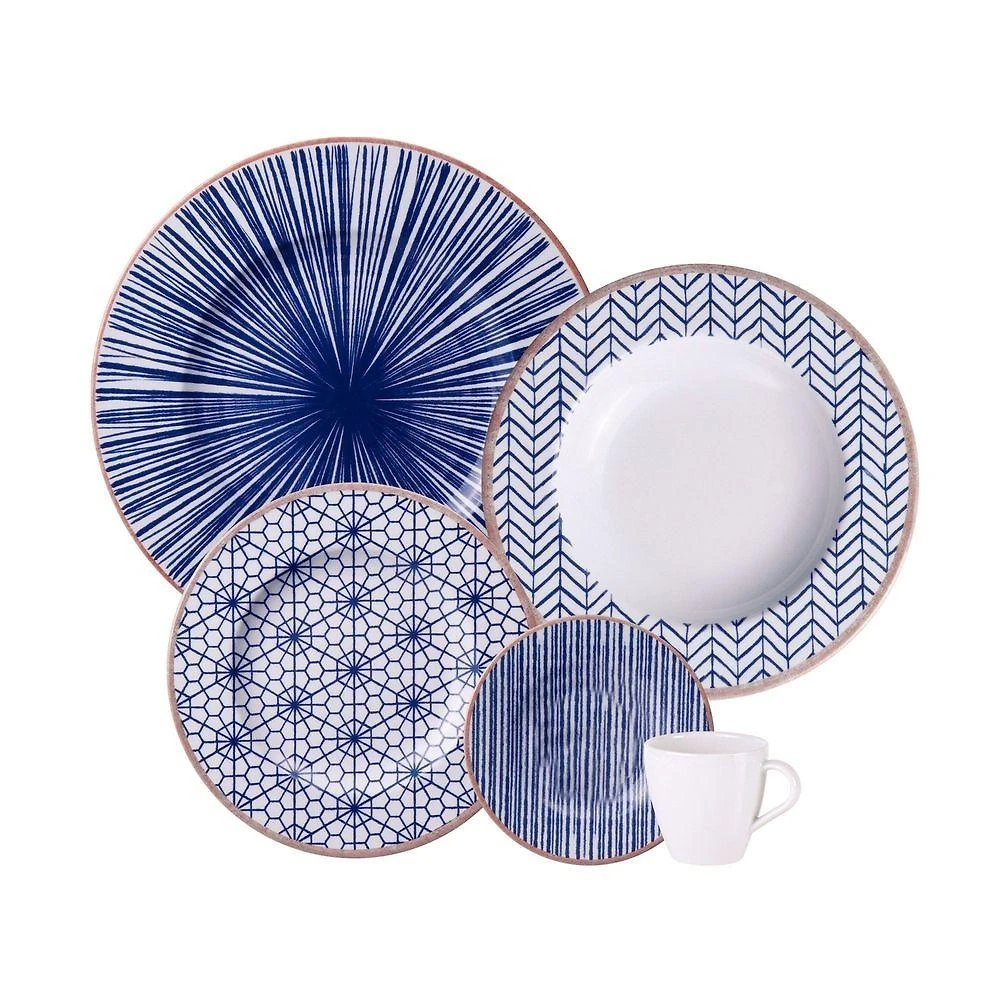 Aparelho Jantar Tramontina Abstratta Porcelana Decorada 30 Peças Tramontina