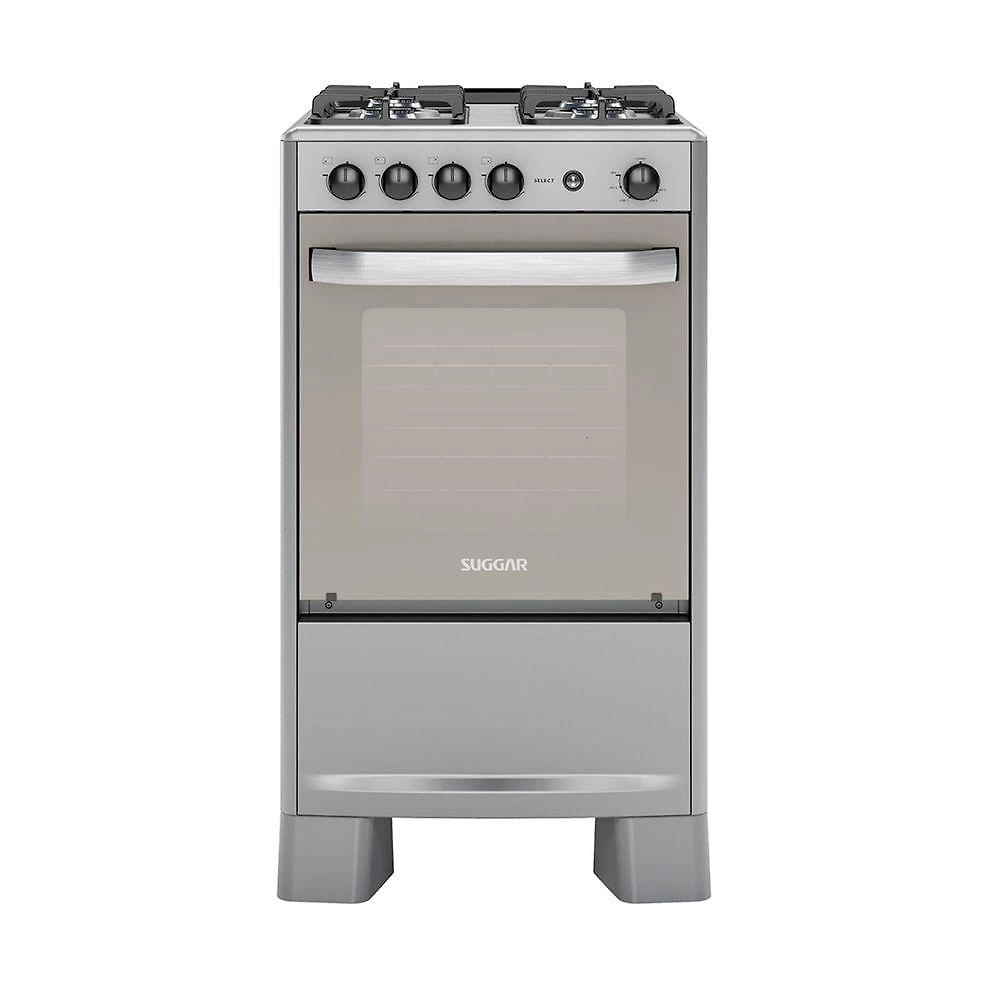 Fogão Select Suggar Prata Mesa Inox 4 Queimadores FGISL410PRIX Inox Bivolt