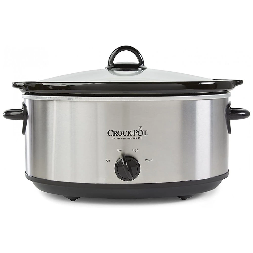 Panela 6,62 litros Oval Manual Slow Cooker, Aço Inoxidável SCV700SBR, Panela Versátil para Famílias Grandes ou Entretenimento 7 Litros