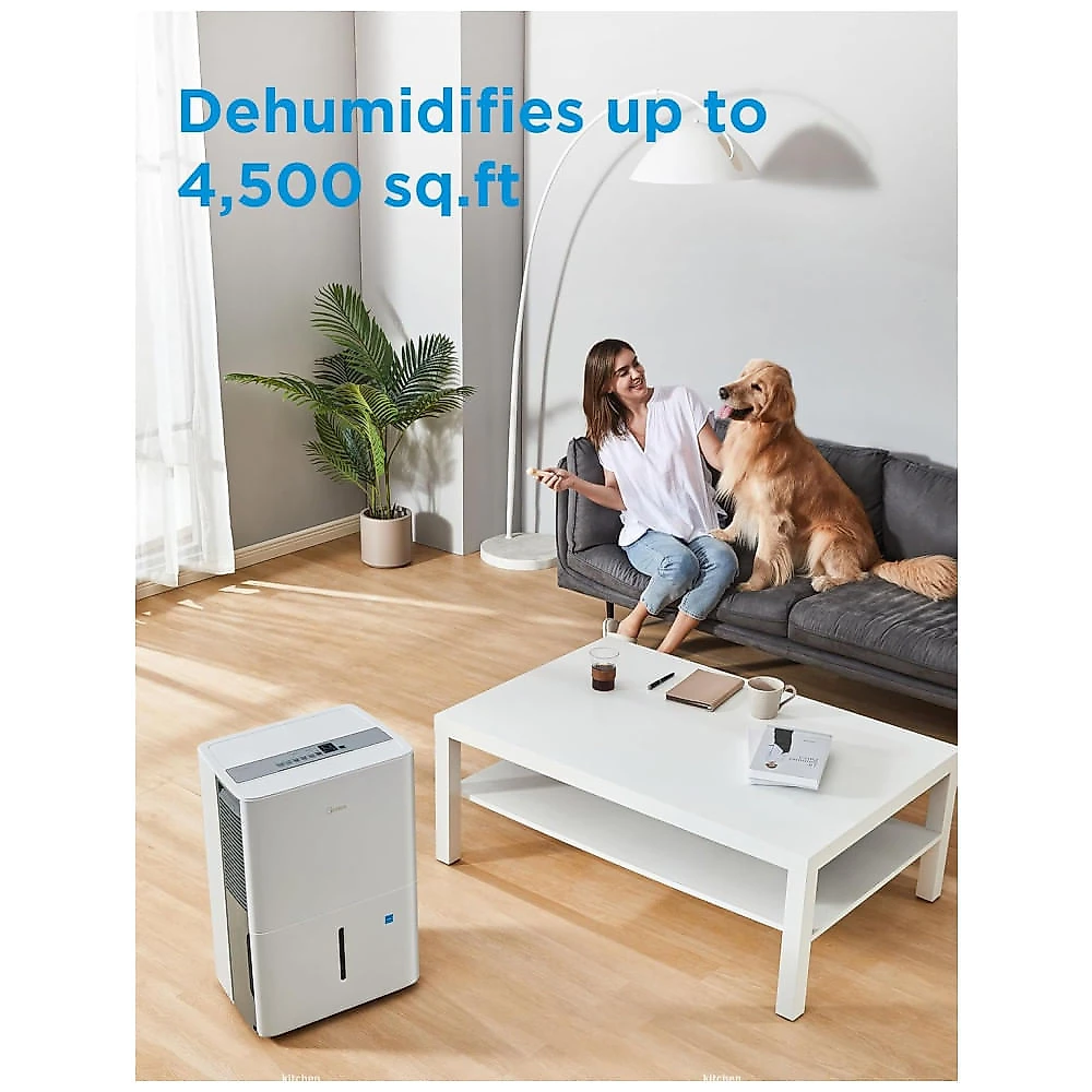 Desumidificador Midea 23,65 litros, 418 metros quadrados - Econômico e Eficiente para Ambientes Amplos, como Porões e Quartos Grandes