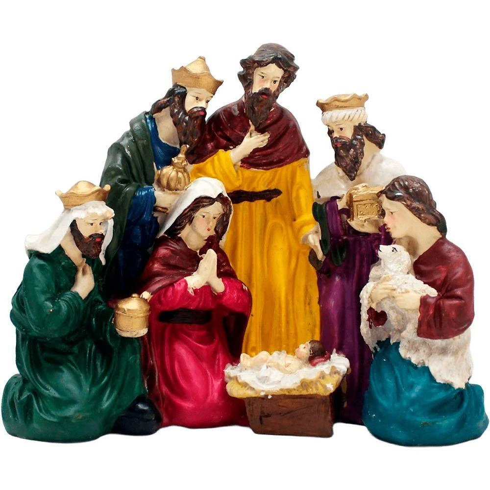 Presépio Estatueta Sagrada Família Nascimento Jesus 25x20cm
