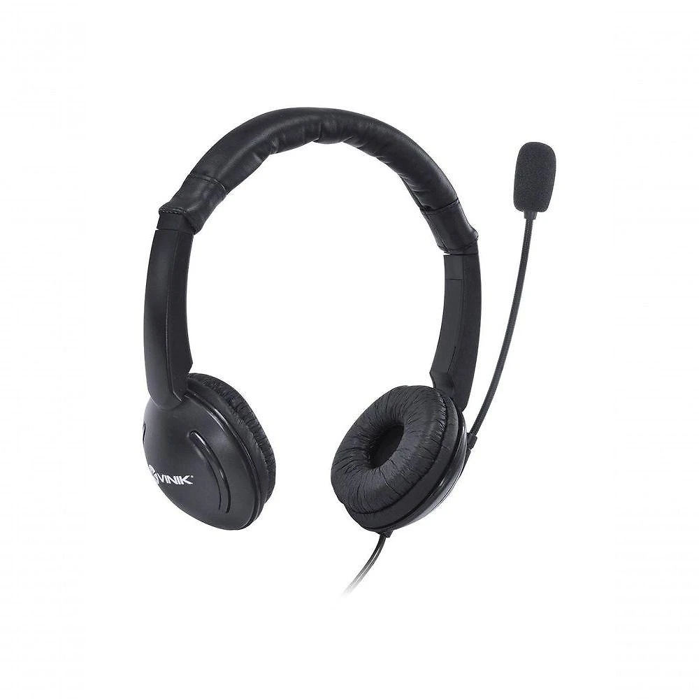 Fone De Ouvido Headset Corp Usb Com Microfone - Preto - Vk390