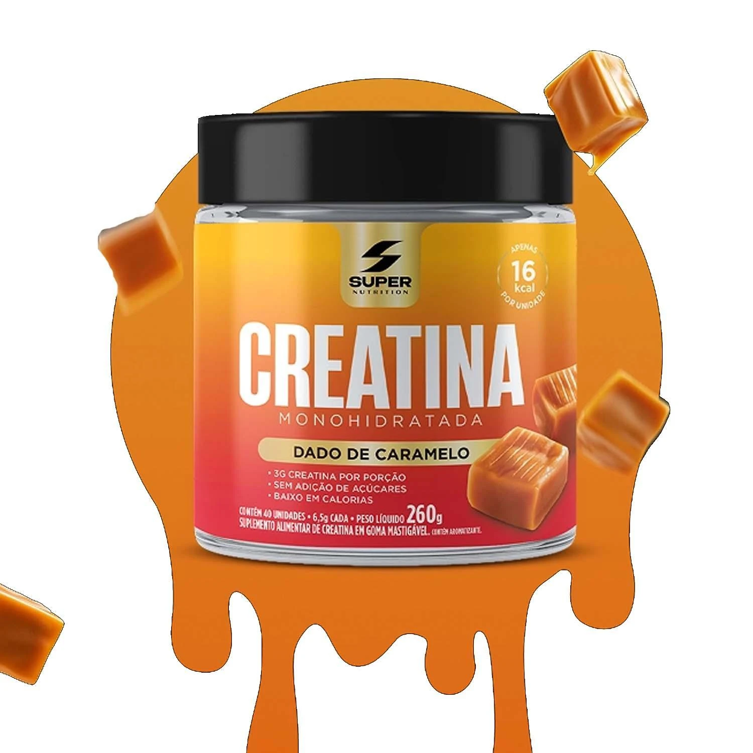 Miniatura Creatina Dado De Caramelo (40 Unidades) Supernutrition