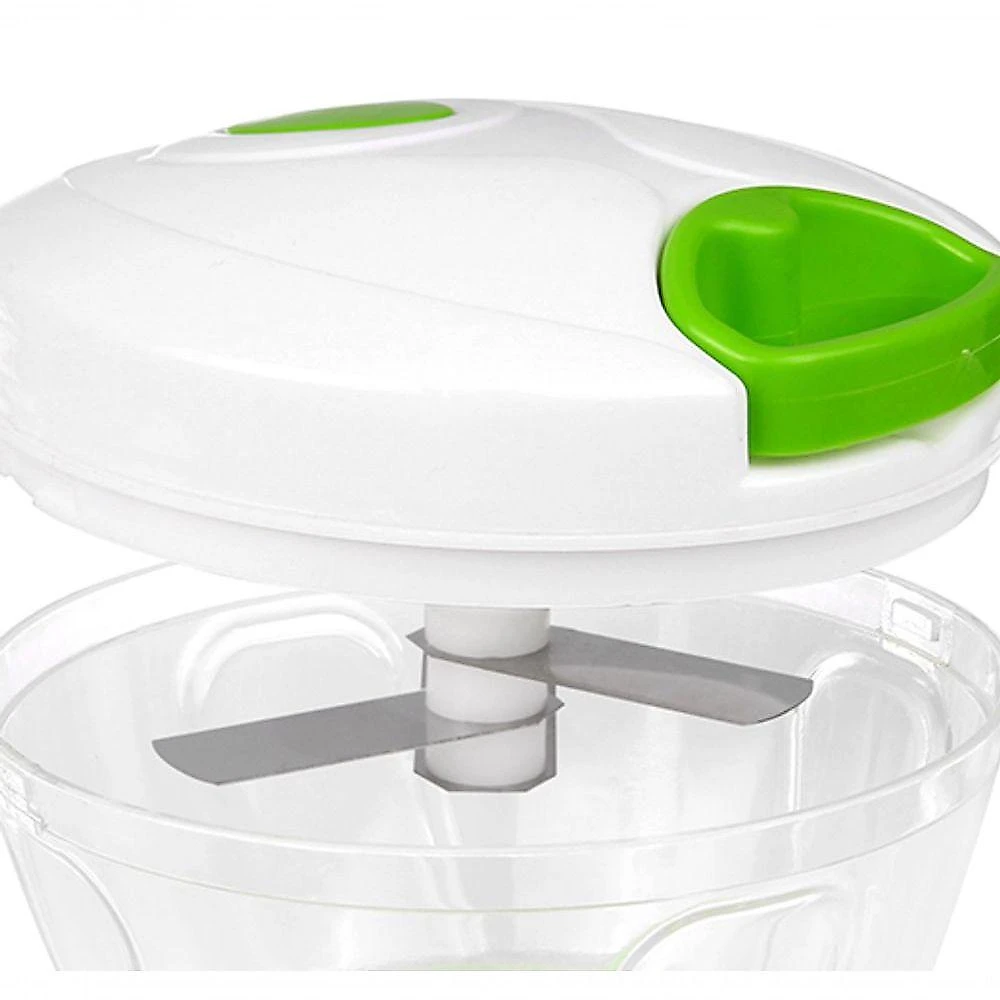 Triturador e Processador de Alimentos Manual Portátil com Lâminas em Aço Inoxidável Base