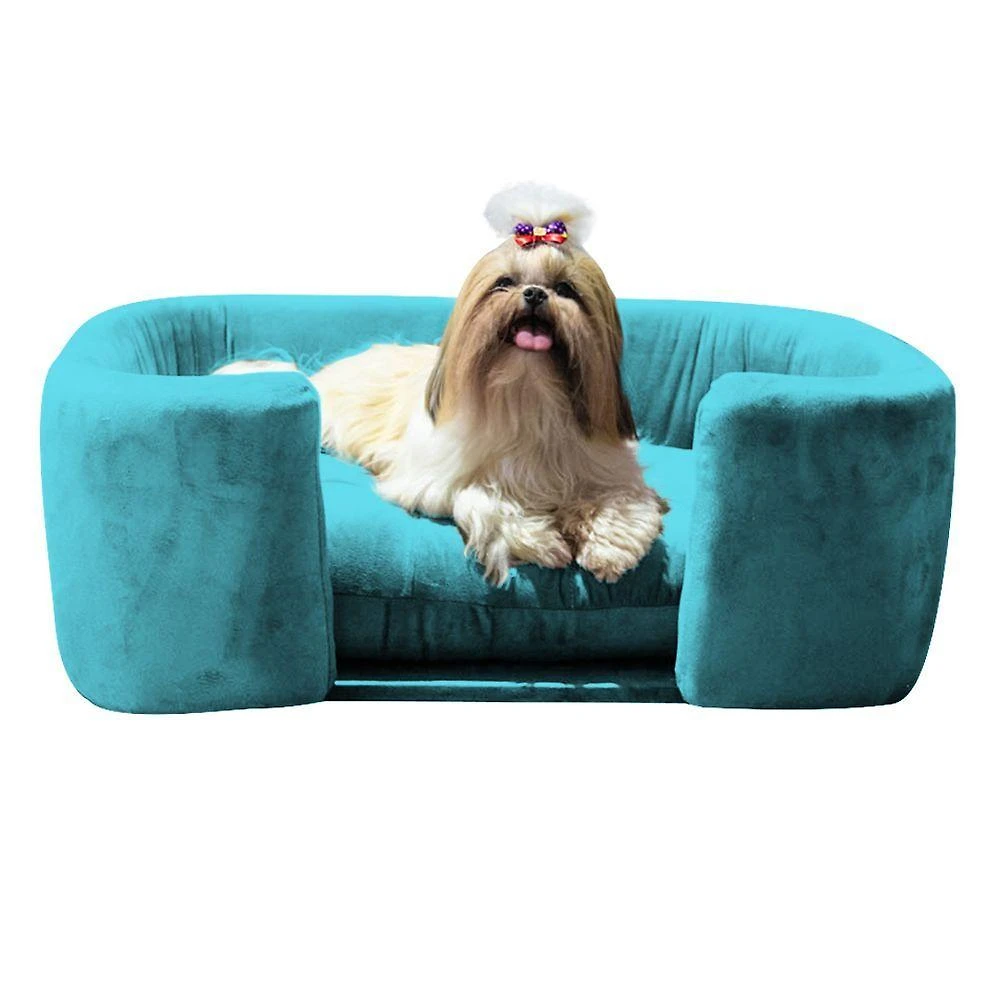 Cama Pet Poltrona Hannah Luxo Azul Turquesa