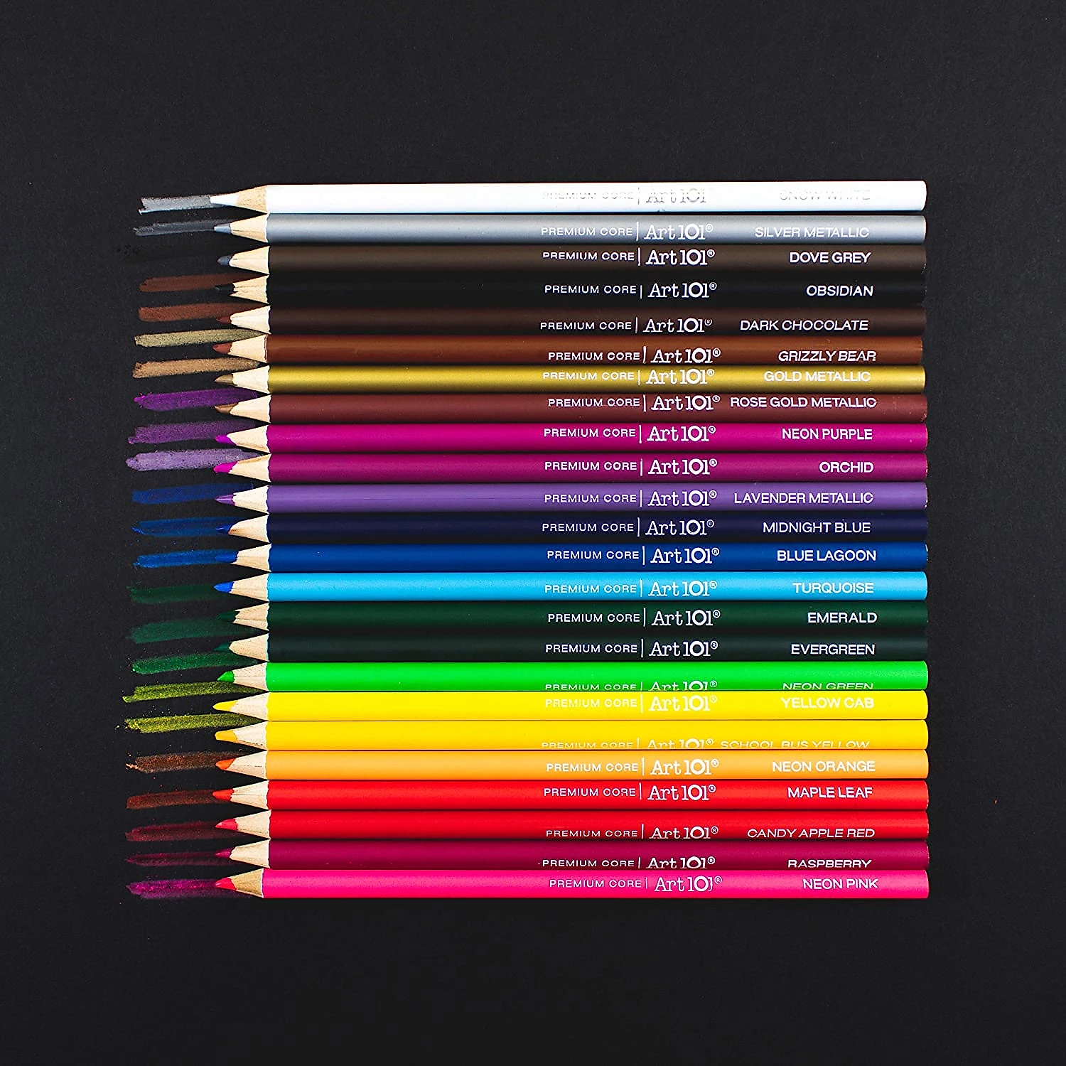 Art 101 Kit Lápis Profissionais 142 PCS Maleta de Madeira