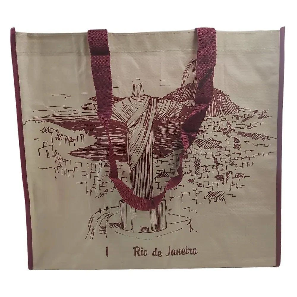 Bolsa Ecologica Sacola Reutilizavel Kit 5 Unidades Compras Mercado Pratica Resistente Alça Dobravel