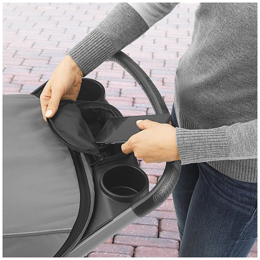 Carrinho de Bebê com Cadeira para Carro Chicco Mini Bravo Plus até 22 Quilos, Cinza