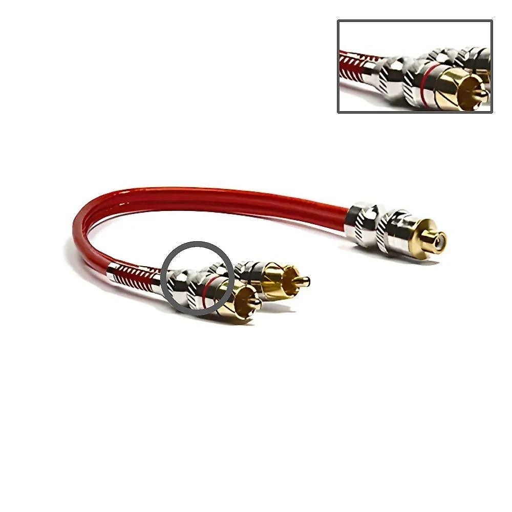 Cabo de Áudio NWT CBAY0010 Profissional Blindado Bivolt Vermelho