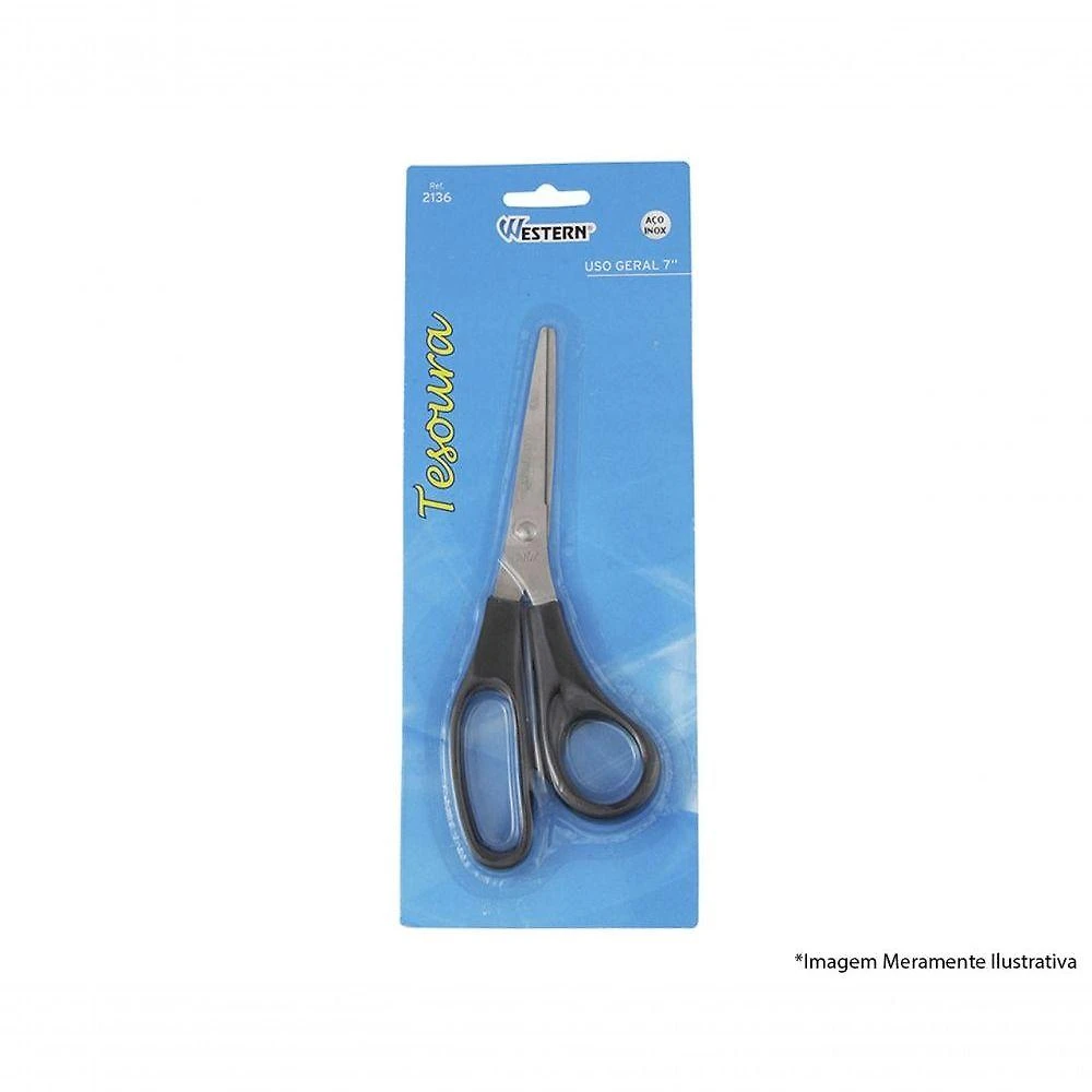 Tesoura Uso Geral Western Aco Inox 7Equot