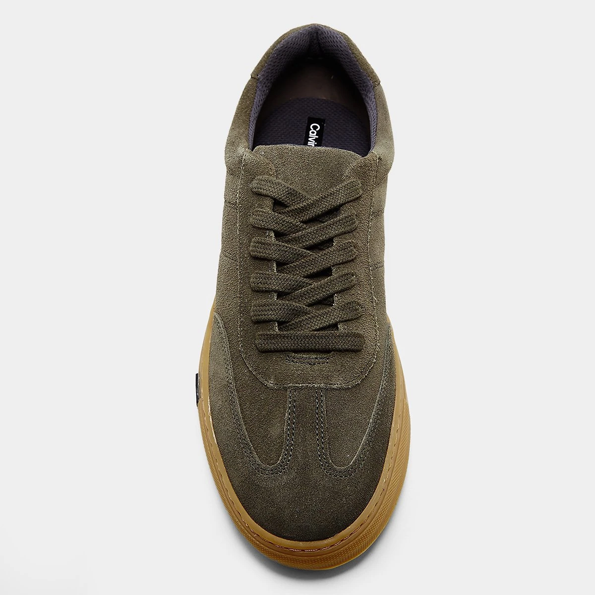 Miniatura Tênis Calvin Klein Project Camurça Masculino Verde Militar - 37