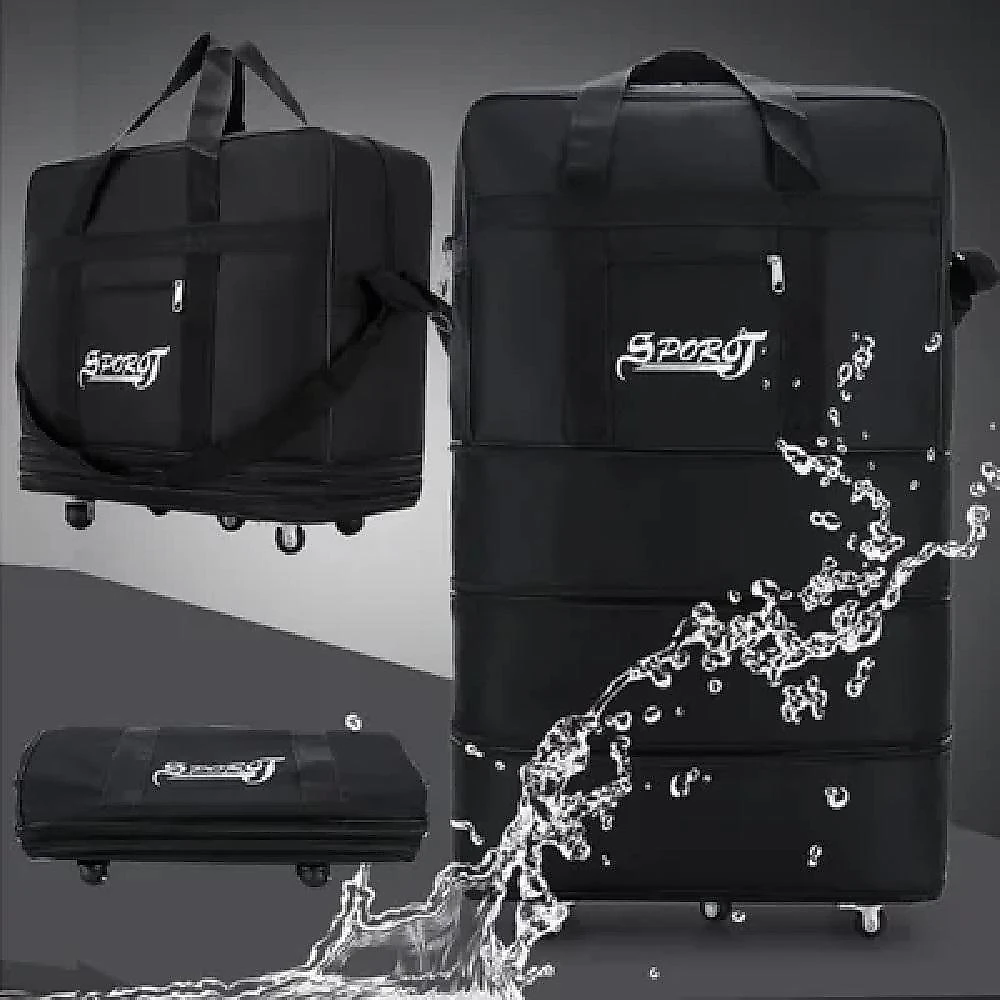 Bolsa Mala de Viagem Expansível com Rodinhas Tecido Oxford Zíper Mochila Grande Yeet