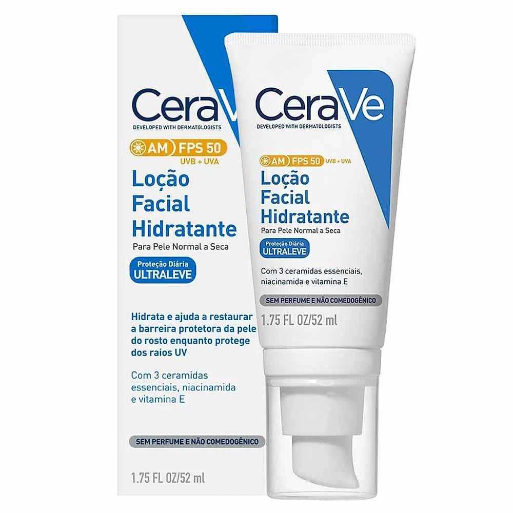 Loção facial hidratante cerave fps50 52ml