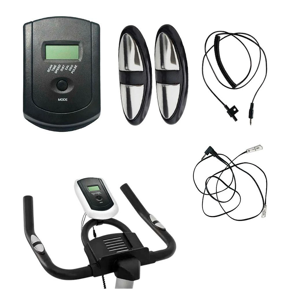 Painel Visor Cardíaco com Hand Grip Bicicleta Spinning SU-CONTR Preto AB Mídia