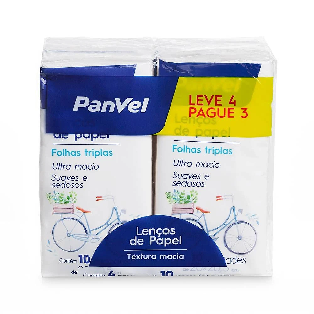 Lenço Papel Panvel Bike Leve 4 Pague 3