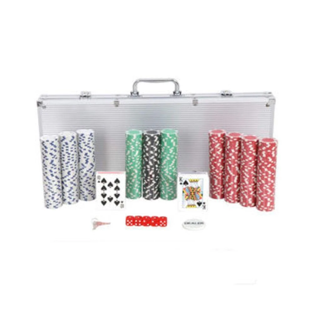 Miniatura Kit Poker Profissional Maleta 500 Fichas Oficiais Baralho
