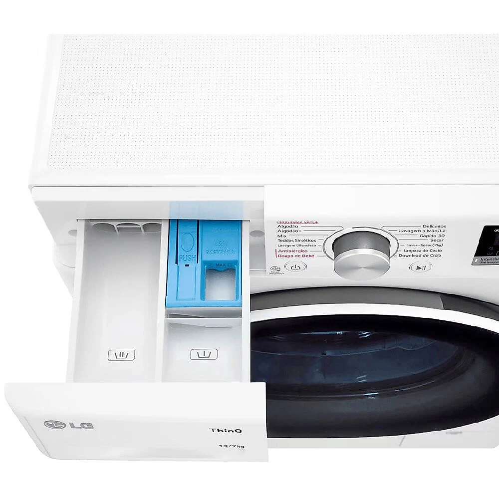 Lava e Seca LG Smart VC4 12 kg com Inteligência Artificial AIDD - CV5012WCA Branco - 110V