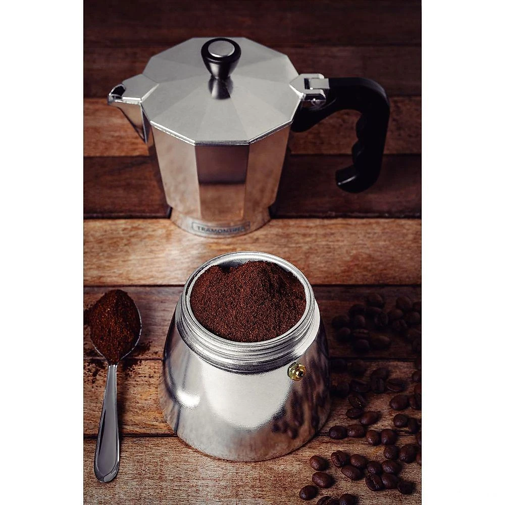 Cafeteira Expresso Italiana Tramontina Em Alumínio Com Cabo Em Nylon 320 Ml Tramontina
