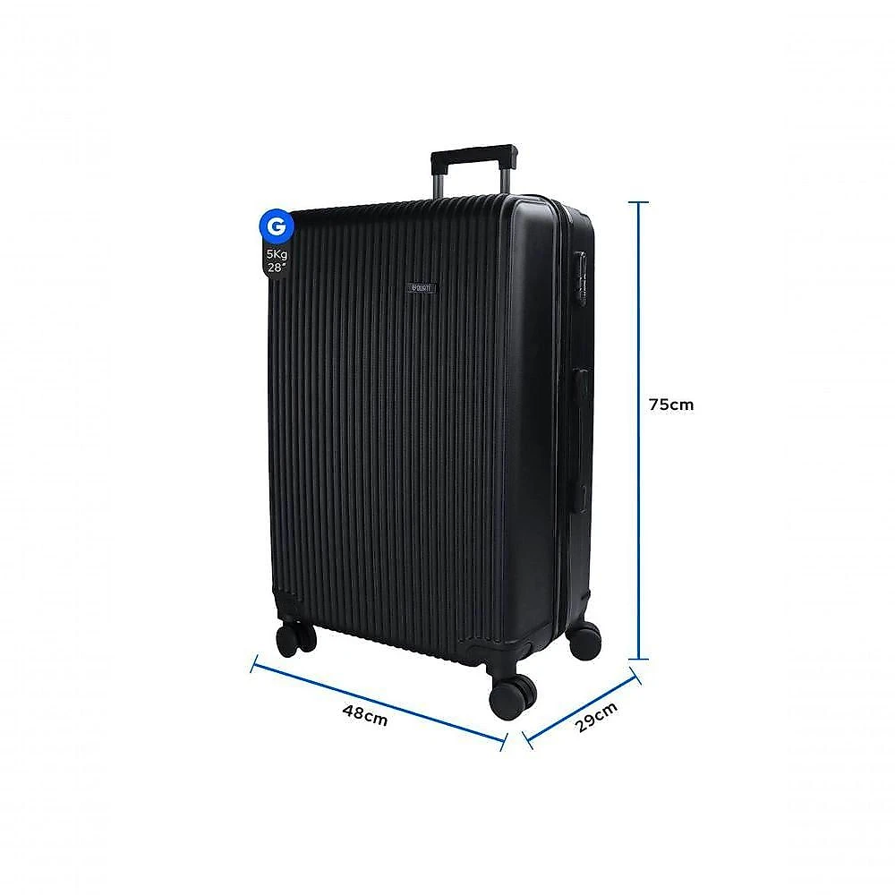 Mala De Viagem Grande Abs Preta Quati - Qmg-30