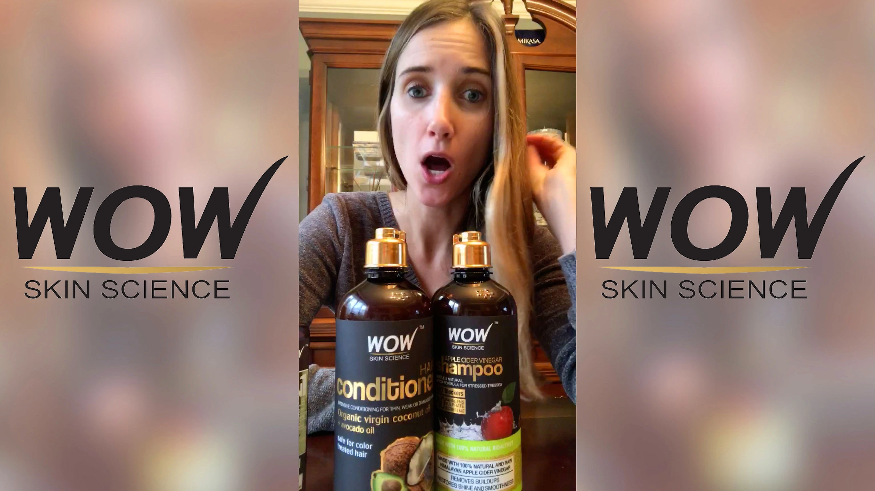 Shampoo e Condicionador Óleo de Coco e Abacate Virgem Reduz a Coceira Caspa e Frizz 500ml