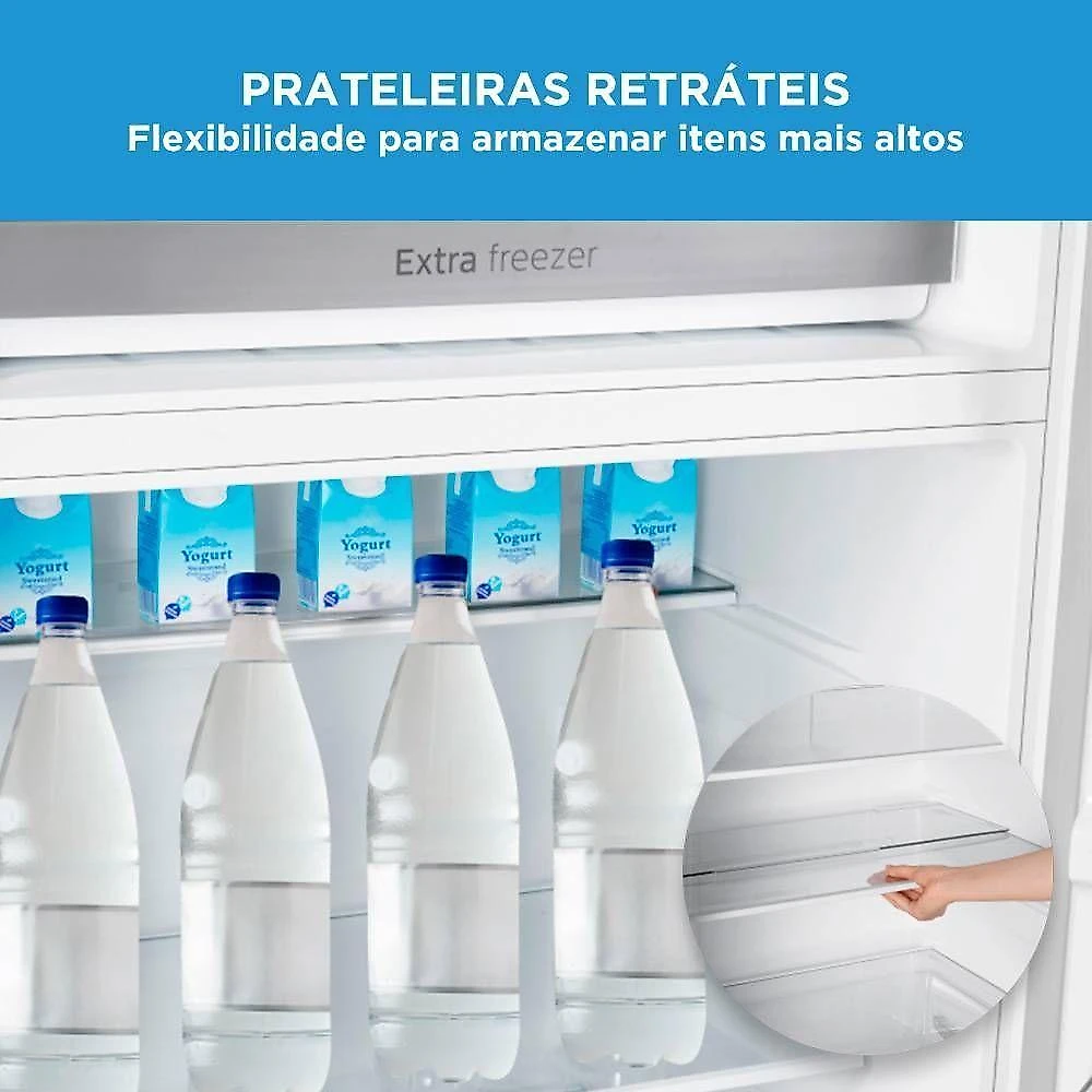 Refrigerador midea frost free duplex 491l inverter branco bivolt md-rt650evk013