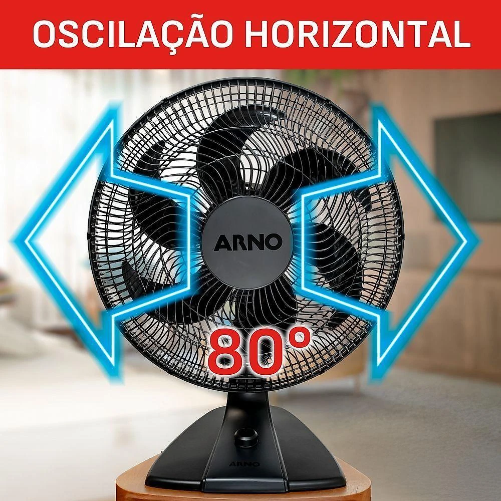 Ventilador arno mesa essential 40cm 6 pás 127v ve2e 2720018600