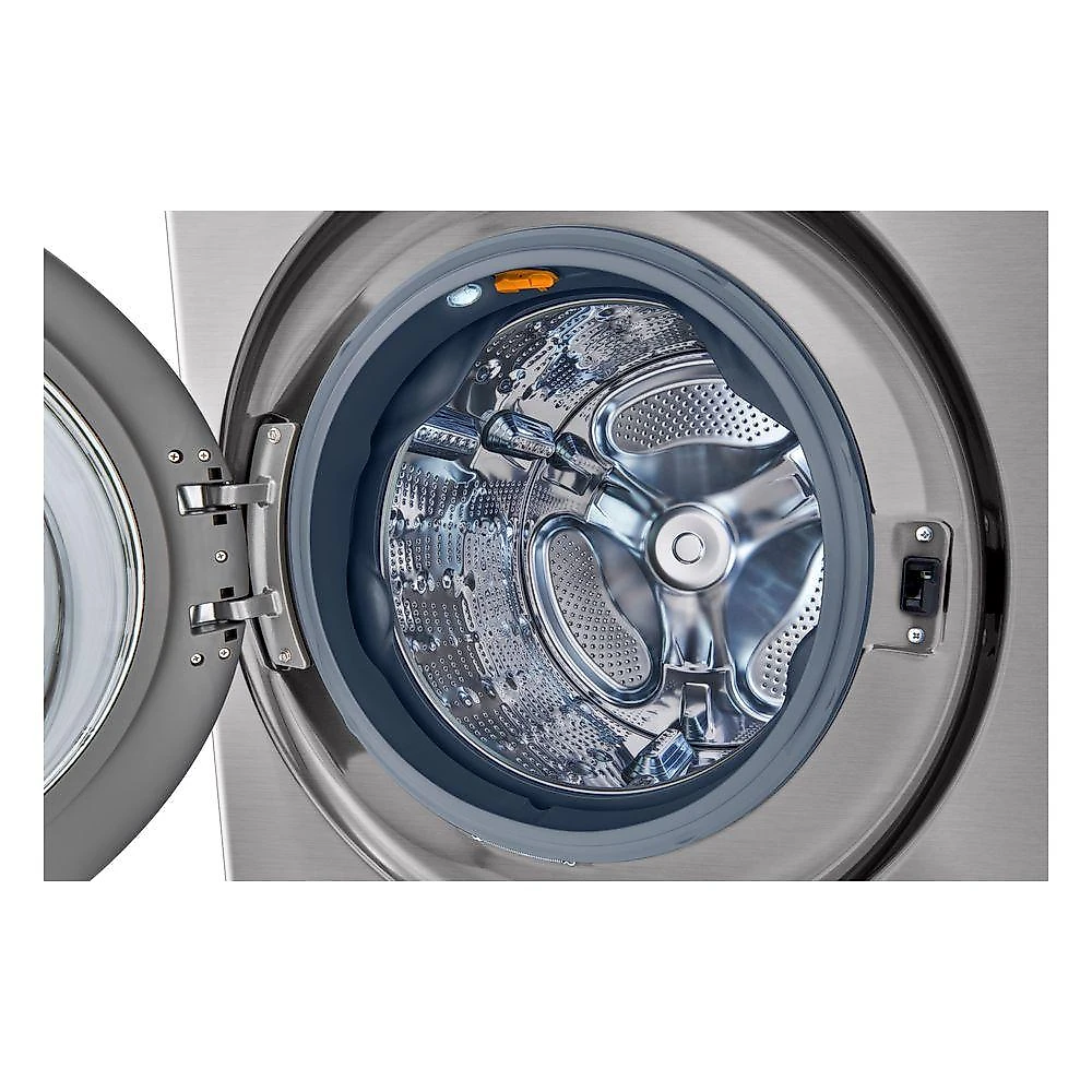 Lava e Seca Smart LG WashTower™ 17kg Aço Escovado com Inteligência Artificial AIDD™ WK17VS6A 220V