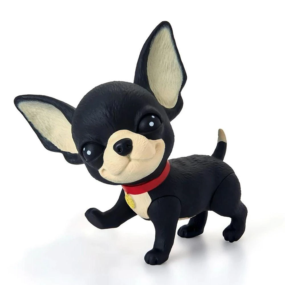 Brinquedo Pinscher Ross Super Realista em Vinil Macio Articulado Marrom