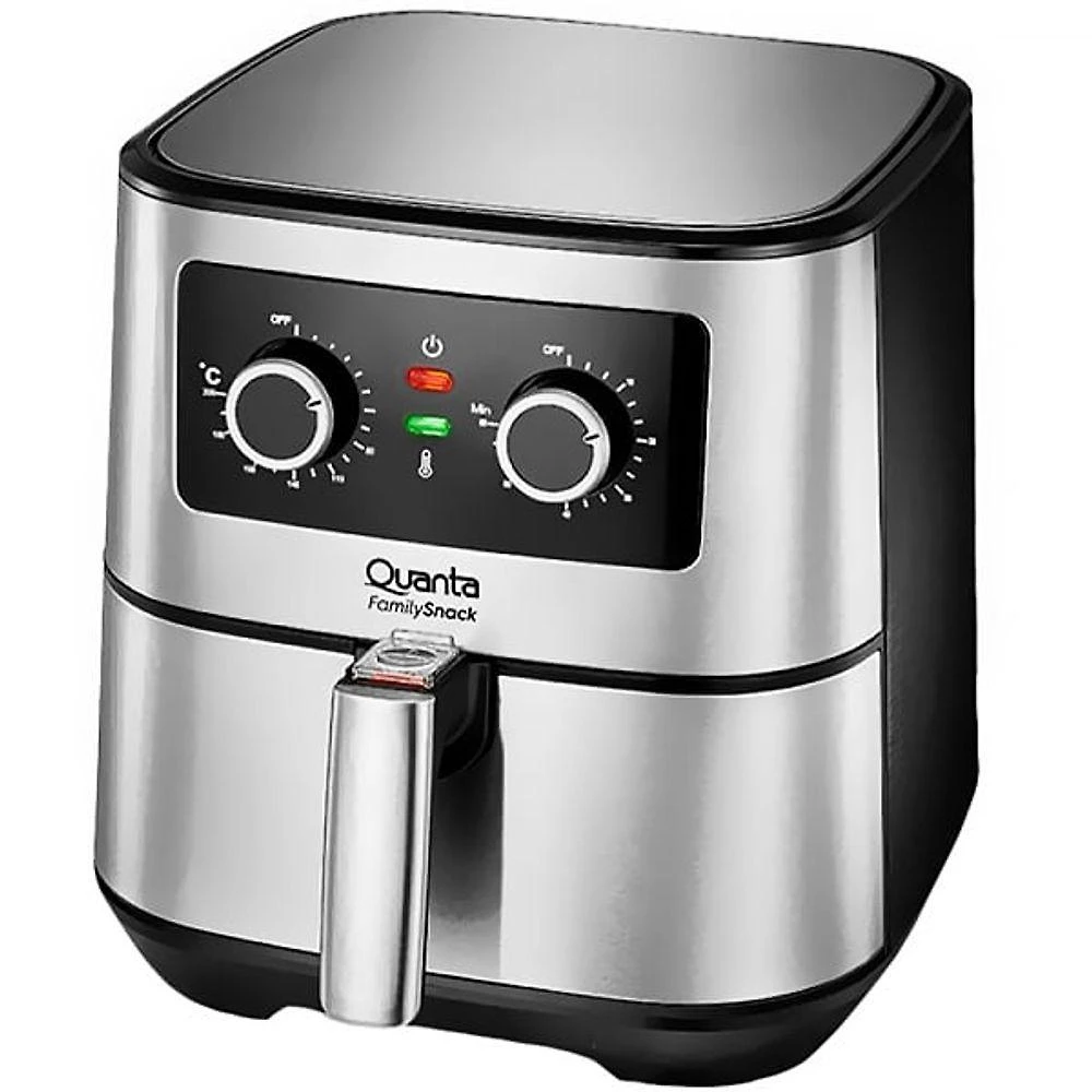 Fritadeira Eletrica sem Oleo Quanta Family Snack QTAF500 2,5L 1700W Preta Prata 110V