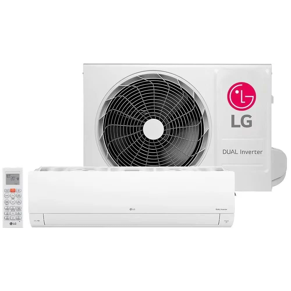 Ar-condicionado split lg s3-q09aa31c wi-fi ai dual inverter voice 9.000 btus frio 220v branco
