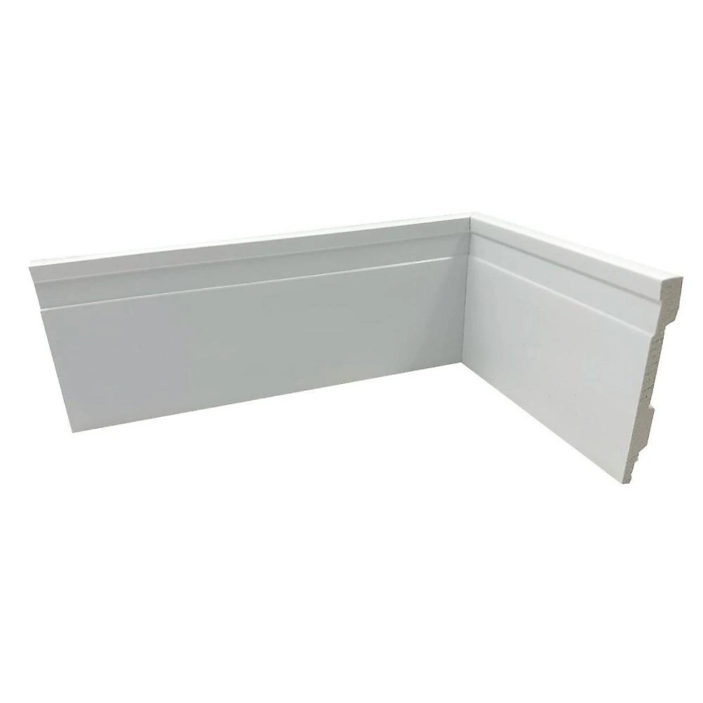 Rodapé de Poliestireno Frisado 10cm x 2,4m Rende 2,4 Metros Casa Grassi Branco