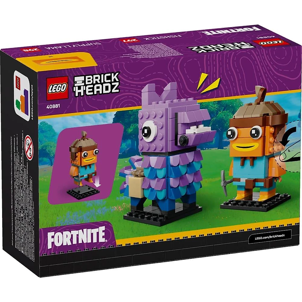 Lego® fortnite® - figuras de llhama e peixoto colorido