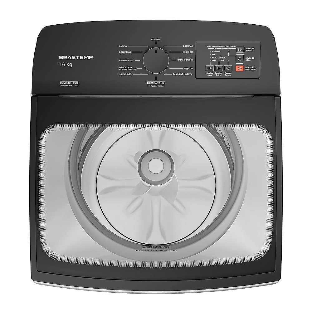 Máquina de Lavar Brastemp BWF16AB 16kg Automática com Ciclo Tira Manchas Advanced e Smart Sensor Branca 220V