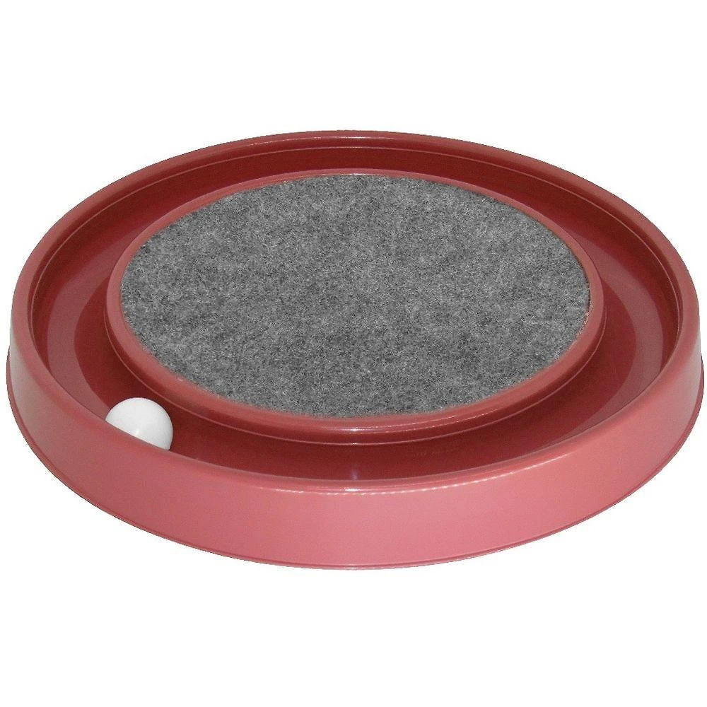 Arranhador para Gatos OEM Redondo Relax com Bolinha Miau em Polipropileno e Carpete 35 e 5cm