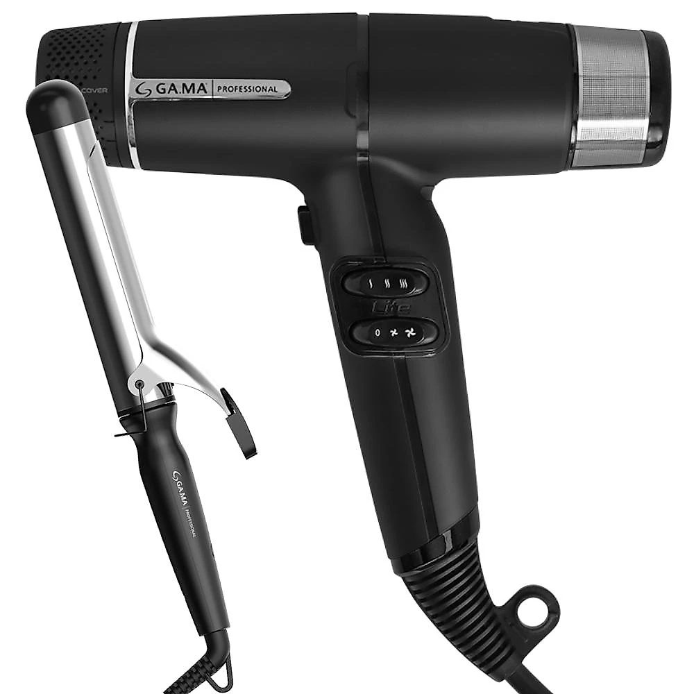 Kit secador iq lite black e modelador salon curl 38mm 127v