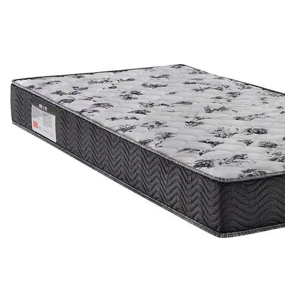 Cama Box Solteiro Suede + Colchão De Espuma D33 - Sereneprime - 88cm Preto