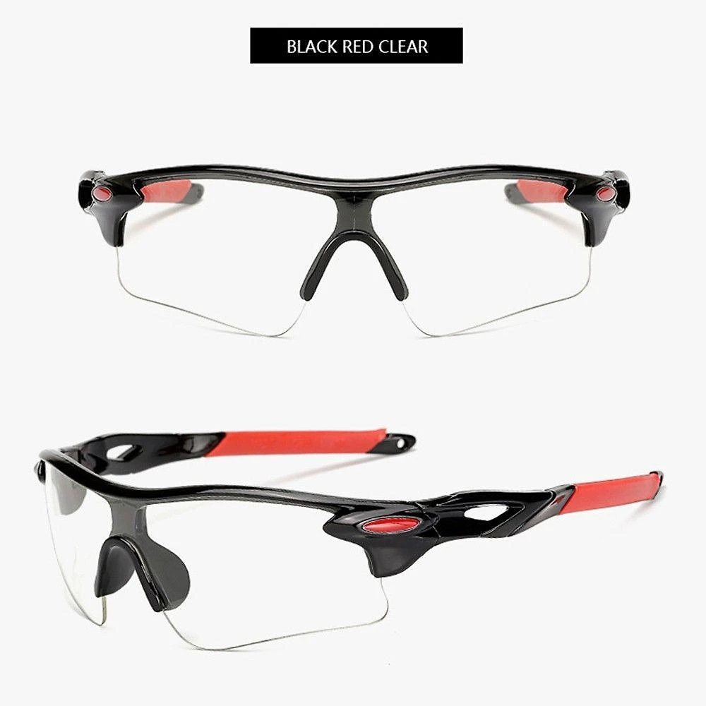 Óculos de Ciclismo SSRB0026 para Esportes ao Ar Livre com Lentes de Policarbonato Preto Vermelho