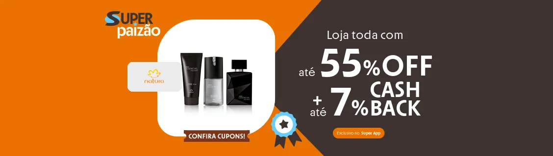 Loja Natura com até 7% de cashback