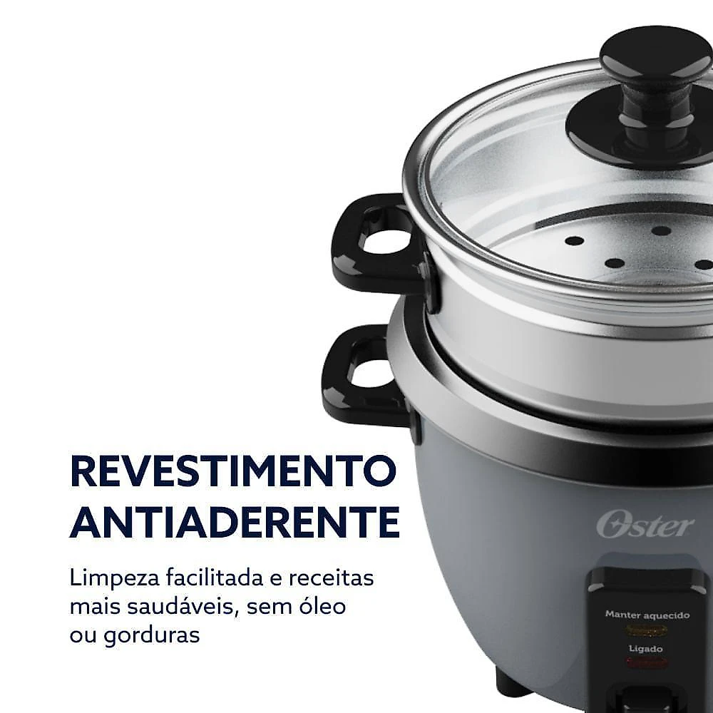Panela elétrica de arroz 0,6l oster grafite 110v